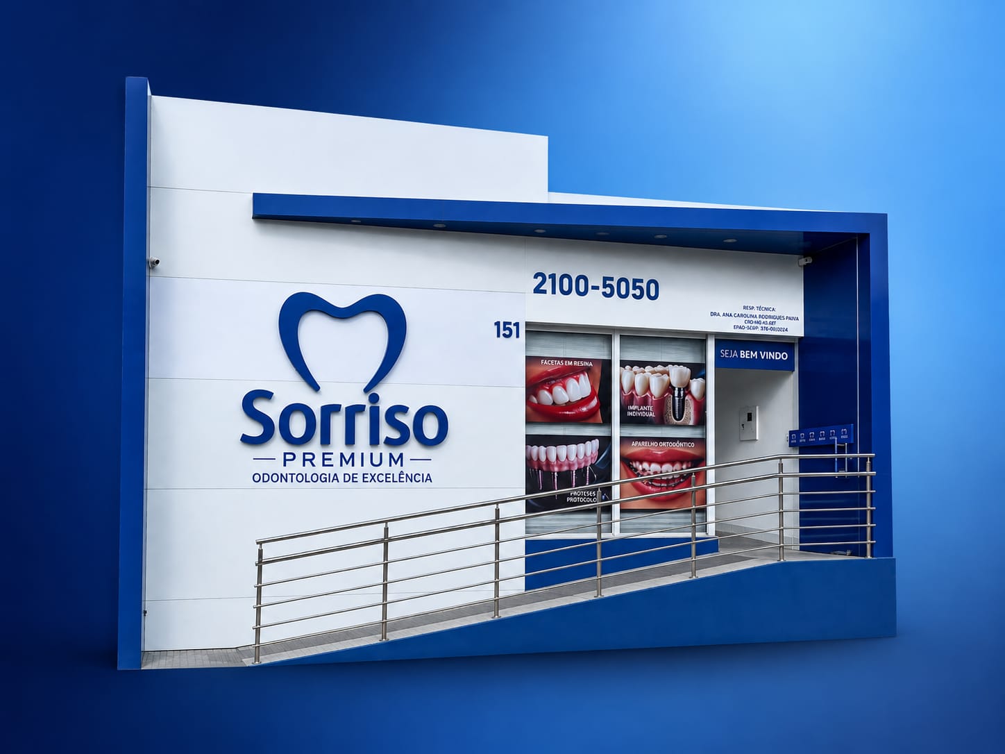 Fachada da Clínica Sorriso Premium em Montes Claros